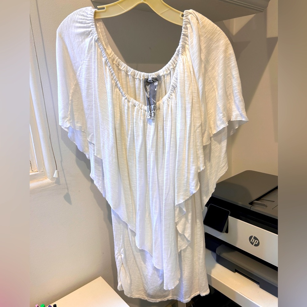 White Layered Cotton Top